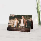 Rustieke Houten Minimaal Boog Foto QR code Trouwen (Voorkant)