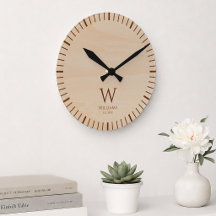 Rustieke Houten Monogram Bruine Initiaal en Aangep