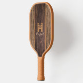 Rustieke Houten Monogram Houten Pickleball Paddle (Links)