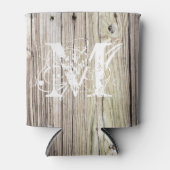 Rustieke Houten Monogrammed Koelbox Blikjeskoeler (Voorkant)