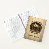 Rustieke Houten Natuur Familie Cabine Recept Bruin Notitieboek (Binnen)