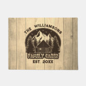 Rustieke Houten Natuur Familie Cabine Reunion Brui Deurmat (Voorkant)