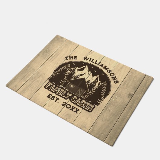 Rustieke Houten Natuur Familie Cabine Reunion Brui Deurmat (Schuin)