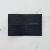 Rustieke Houten Navy Bourgondië Goud Bedankkaart (Binnen)