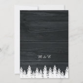 Rustieke Houten Pijnbomen Herfst Herfst Winter Wed Kaart (Achterkant)