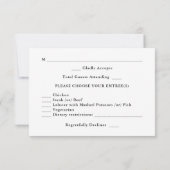 Rustieke Houten Pijnbomen Herfst Herfst Winter Wed RSVP Kaartje (Achterkant)