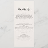 Rustieke houten plak foliage bruiloft groen menu (Achterkant)