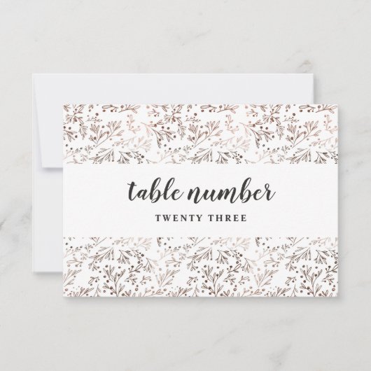 Rustieke houten plak koper bruiloft tafel nummers kaart (Voorkant)