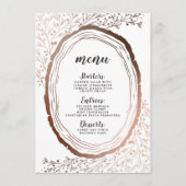 Rustieke houten plak koperen Folie herfst Herfst d Menu (Voorkant)