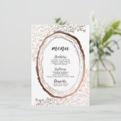 Rustieke houten plak koperen Folie herfst Herfst d Menu (Staand voorkant)