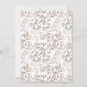 Rustieke houten plak koperen Folie herfstbruiloft Kaart (Achterkant)