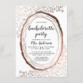 Rustieke houten plak koperen Folie vrijgezellenfee Kaart