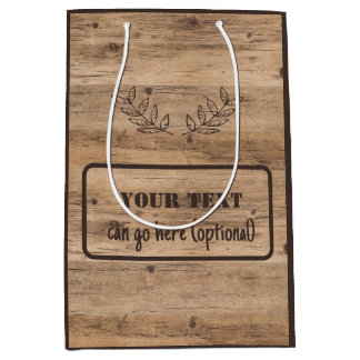 Rustieke houten plank met optionele tekst geschenk medium cadeauzakje