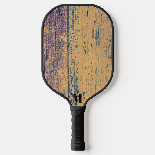 Rustieke houten plank Modern Monogram Pickleball Paddle (Voorkant)
