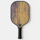Rustieke houten plank Modern Monogram Pickleball Paddle (Achterkant)