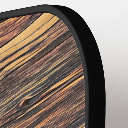 Rustieke houten plank Modern Monogram Pickleball Paddle (Links Detail)