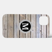 Rustieke Houten Plank Monogram Case-Mate iPhone Case (Achterkant (horizontaal))