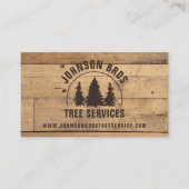 Rustieke houten plankbomen visitekaartje (Voorkant)