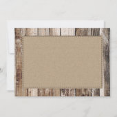 Rustieke houten planken dank u bedankkaart (Achterkant)