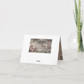 Rustieke houten planken hart etsen dank u kaart (Achterkant)