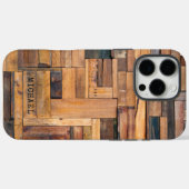 Rustieke Houten Planken Hout Naam op Maat Case-Mate iPhone Case (Achterkant (horizontaal))
