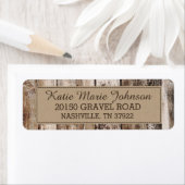 Rustieke Houten Planken Land Western Bruiloft Labe Etiket (Insitu)