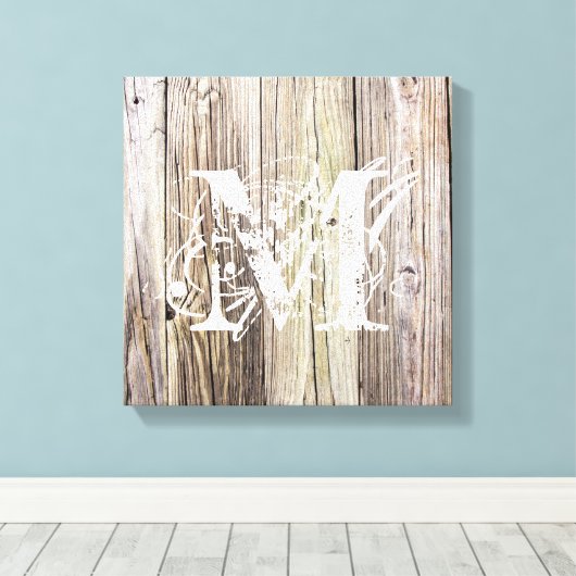 Rustieke houten planken met monogram canvas afdruk (Insitu (Houten vloer))