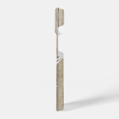 Rustieke houten planken met Shabby Chic Monogram iPhone Hoesje (Linkerkant)