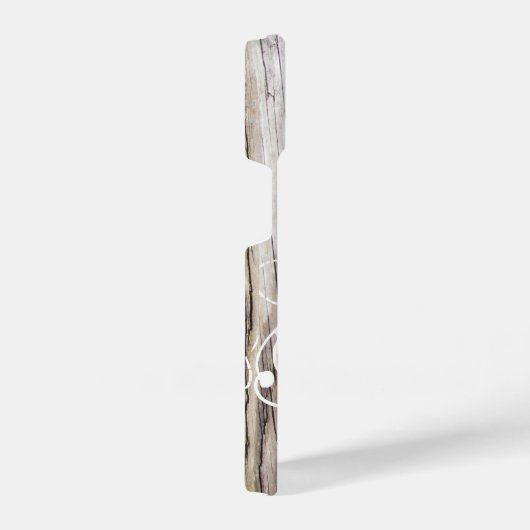 Rustieke houten planken met Shabby Chic Monogram iPhone Hoesje (Rechterkant)