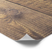 Rustieke Houten Planken Witte Wereldkaart Poster (Hoek)