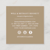 Rustieke Houten Plantaardige Krat Boerderij Produc Vierkante Visitekaartje (Achterkant)