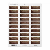 Rustieke Houten Pot Lantaarn Lichten Retouradres Etiket (Full Sheet)