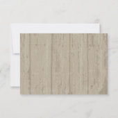 Rustieke Houten Pot & Wilde Bloemen RSVP Kaart (Achterkant)
