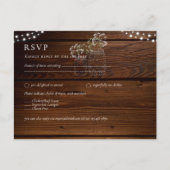 Rustieke Houten Potten Lampjes Gypsophila RSVP Briefkaart (Voorkant)