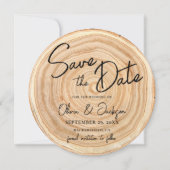 Rustieke Houten QR Code Trouw Save the Date Kaart (Voorkant)