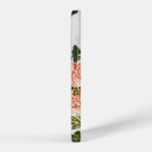 Rustieke houten roze bloemenscript met naam iPhone hoesje (Rechterkant)
