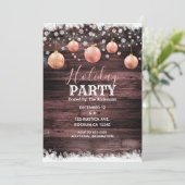 Rustieke Houten Roze Rozen Gouden Sieraden Vakanti Kaart (Staand voorkant)