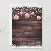 Rustieke Houten Roze Rozen Gouden Sieraden Vakanti Kaart (Achterkant)