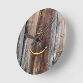Rustieke Houten Scheepsanker Wandklok (Hoek)