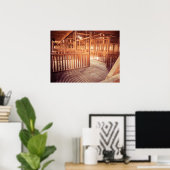 Rustieke houten scheerschuurtje interieur poster (Thuiskantoor)