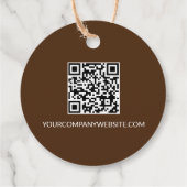 Rustieke houten schijf QR-code website Bedankt Bedankjes Labels (Achterkant)