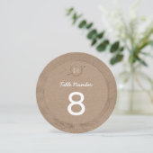 Rustieke Houten Schijf | Tafel Nummer Kaart (Staand voorkant)