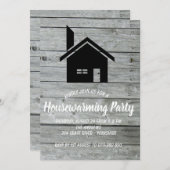 Rustieke Houten Schoorsteen Huisverwarming Kaart (Voorkant / Achterkant)