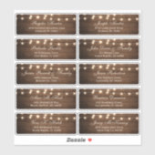 Rustieke Houten Schuur Bruiloft Gast Naam Adres La Sticker (Vel)