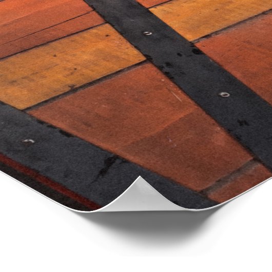 Rustieke Houten Schuur Deuren met Tree Trunk Cente Poster (Hoek)