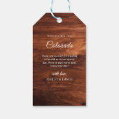 Rustieke Houten Schuur Graan Huwelijk Cadeaulabel (Achterkant)