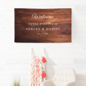 Rustieke Houten Schuur Graan Huwelijk Spandoek (Insitu)