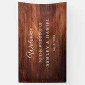 Rustieke Houten Schuur Graan Huwelijk Spandoek (Verticaal)