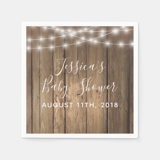 Rustieke houten schuur landverlichting evenement s servet (Voorkant)