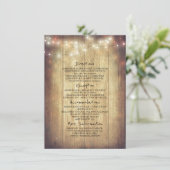 Rustieke Houten Schuur String Lichten Informatie Informatiekaartje (Staand voorkant)